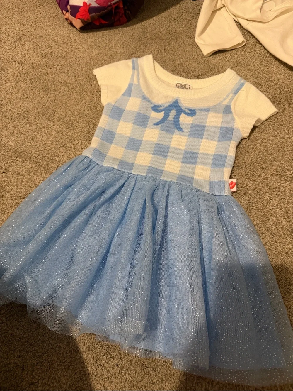 Dorthy Light Blue Gingham Tulle Costume Dress